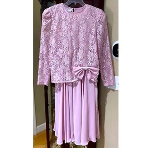 In The Mood Dust Rose Lace Lined Mother’s Of Groom Evening Prom Dress Size 12